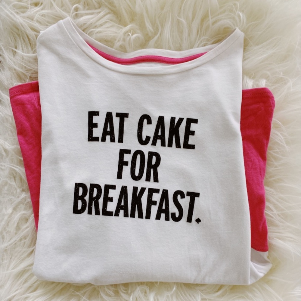 girls kate spade “eat cake for breakfast”